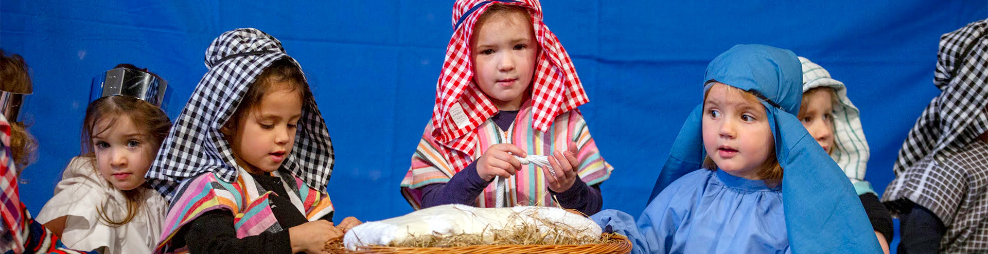 Children in a Nativity scene